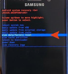 galaxy s5 - factory resetting