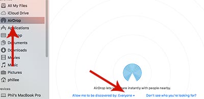 use AirDrop on Macbook & iPhone