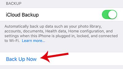 how to back up on iPhone 7