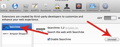 Mac OS X - Remove Searchme (Pro Search) on Macbook