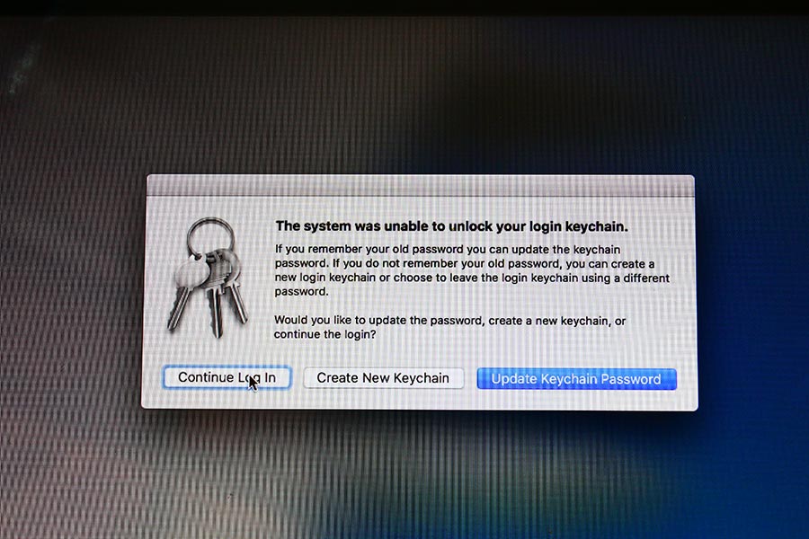 forgot old keychain password